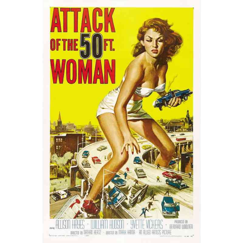 Póster El ataque de la mujer de 50 pies