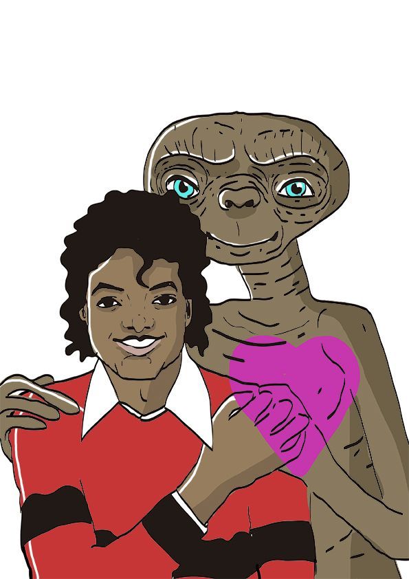 Print E.T. con Michael Jackson