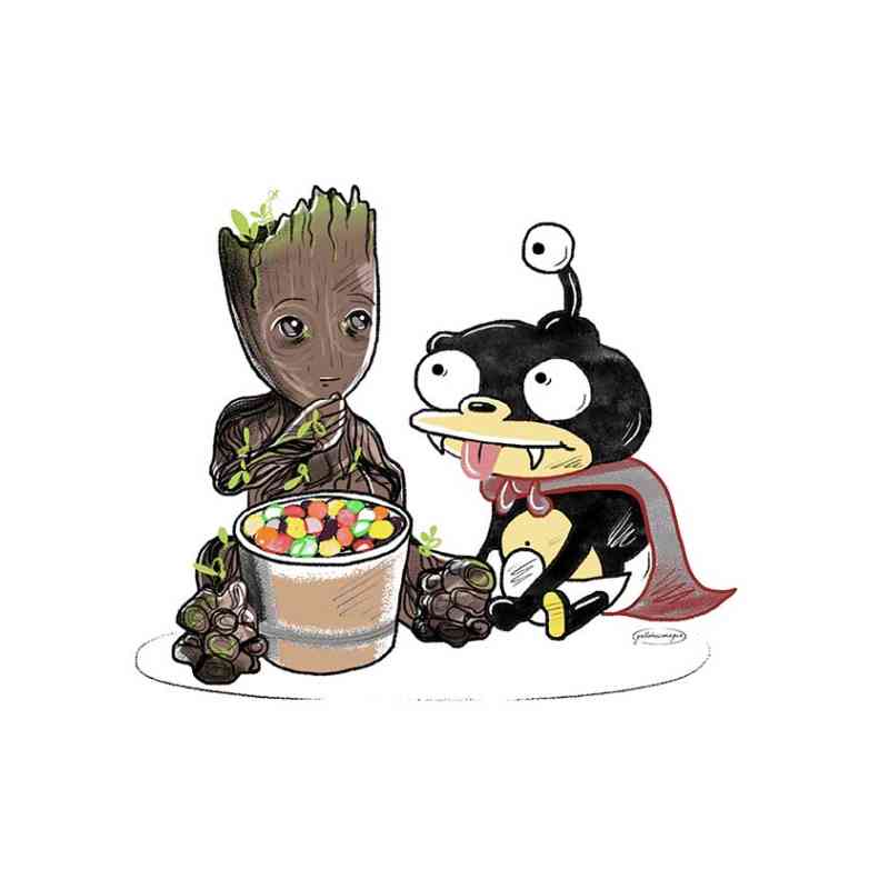 Print Baby Groot y Mordisquitos